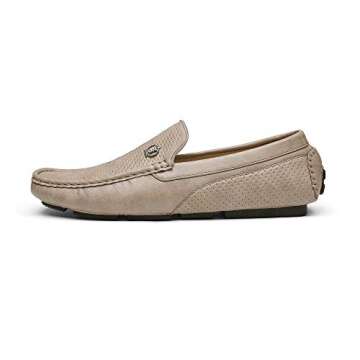 Bruno Marc Mens Penny Loafers Moccasins Shoes, Beige -7 (3251314)