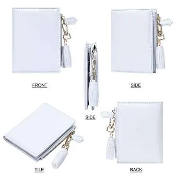 GEEAD Small Wallets for Women Bifold Slim Coin Purse Zipper ID Card Holder