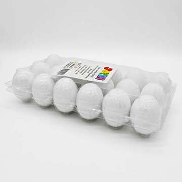 18 Pcs Easter Egg, White Wooden Eggs for DIY Decorating, Crafting, and School Activities