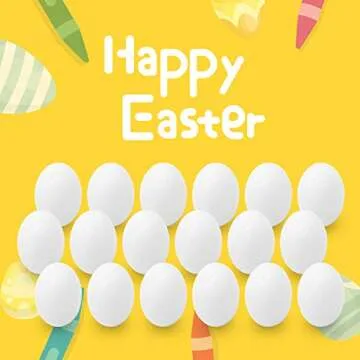 18 Pcs Wooden Easter Eggs for Kids' Creative Fun