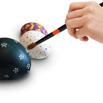 18 Pcs Wooden Easter Eggs for Kids' Creative Fun