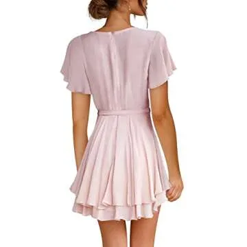 Chic Pink Tie Waist Cocktail Dress for Every Occasion