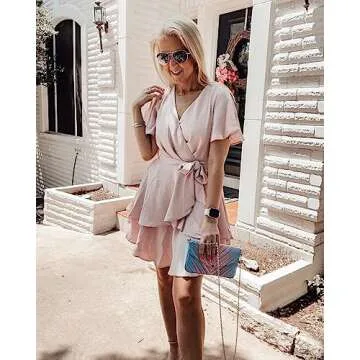 Chic Pink Tie Waist Cocktail Dress for Every Occasion