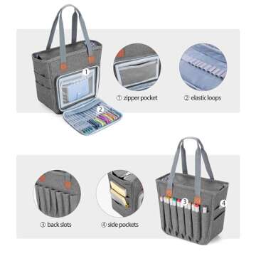 LUXJA Bible Case Tote for Women with Pockets