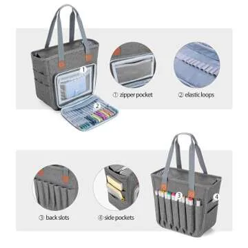 LUXJA Bible Case Tote for Women with Pockets