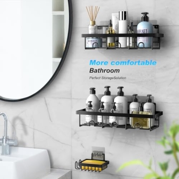 YAWSOUP Shower Caddy Organizer 4 Pack for Effortless Storage