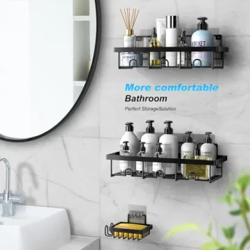 YAWSOUP Shower Caddy Organizer 4 Pack for Effortless Storage