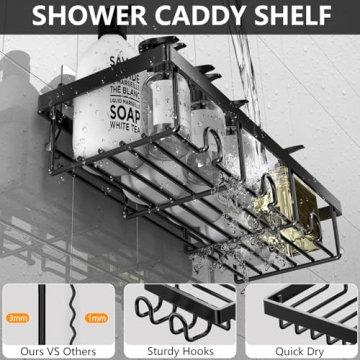 YAWSOUP Shower Caddy Organizer 4 Pack for Effortless Storage