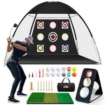 Premkid Golf Net,10x7ft Golf Hitting Training Aids Nets for Backyard Driving Chipping,Golf Practice ...