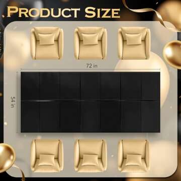 Just Shimmer 2pcs Black Foil Tablecloth 54 * 72inch Birthday Graduation Halloween Party Table Cloths...