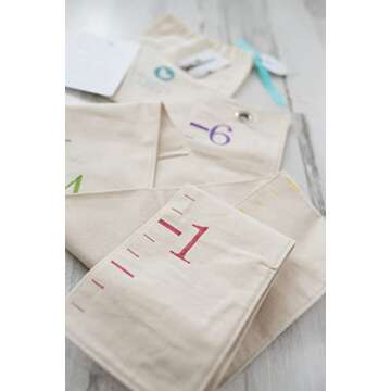 White Loft Rainbow Canvas Kids Height Chart Ruler