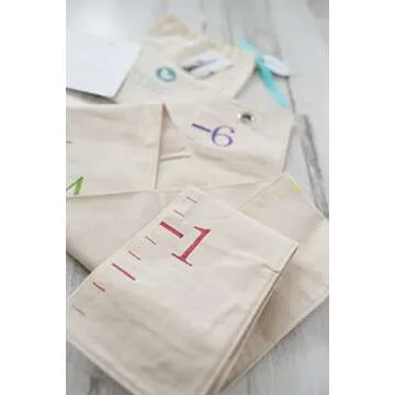 White Loft Rainbow Canvas Kids Height Chart Ruler