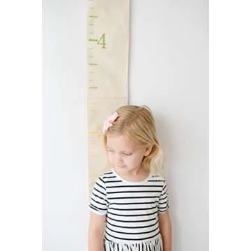 White Loft Rainbow Canvas Kids Height Chart Ruler