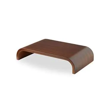 Wood Laptop Stand - Ergonomic Dark Wood Riser