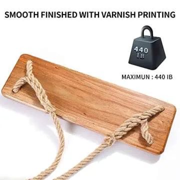 Premium Wooden Tree Swing for Kids and Adults