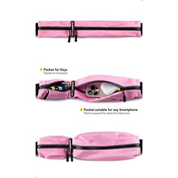 Fitgriff® Running Belt for Men & Women - Secure Jogging Pouch for Phone, Keys & Essentials - For Al...