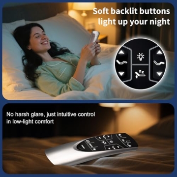 Tempurpedic Ergo Replacement Remote Control with Backlit Features