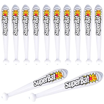 ArtCreativity 22 Inch Inflatable Baseball Bats for Kids, (Pack of 12), Baseball Goodie Bags Favors &...