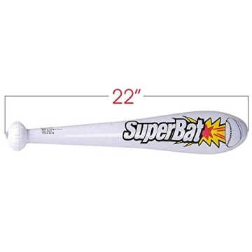 ArtCreativity 22 Inch Inflatable Baseball Bats for Kids, (Pack of 12), Baseball Goodie Bags Favors & Superhero Birthday Boy Party Favors, Inflatable Toys for Kids, Carnival Party Prizes for Kids
