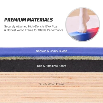 Durable ZELUS Rainbow 8 ft Balance Beam for Kids & Pros