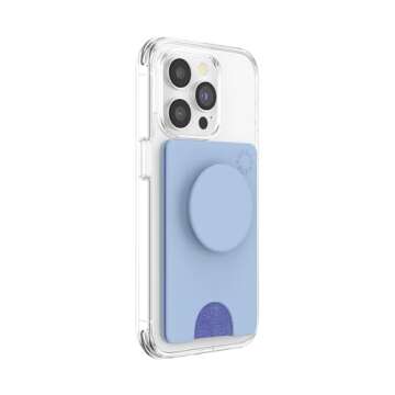 PopSockets Phone Wallet with Expanding Phone Grip - Cornflower Blue
