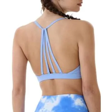 AUROLA Mercury Workout Sports Bras Women Athletic Removable Padded Backless Minimal Gym Black Top