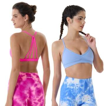 AUROLA Mercury Workout Sports Bras Women Athletic Removable Padded Backless Minimal Gym Black Top