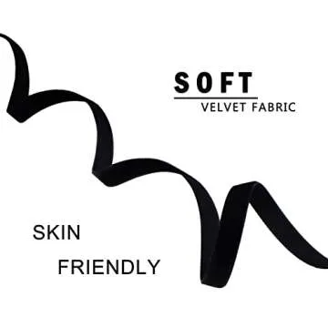 iuviwey Black Camellia Flower Lace-up Choker Necklace