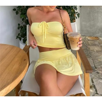 Trendy Y2K Summer Two-Piece Skirt Set for Women