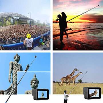 TELESIN Ultra Long Selfie Stick - 106 Inch Lightweight Extendable Handheld Monopod for Gopro/Osmo Action/Insta 360 (106" Selfie Stick)