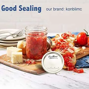 100-Count Canning Lids Wide Mouth Canning Lids for Ball Kerr Jars Split-Type Metal Mason Jar Lids and Secure Canning Jar Lids, 100% Fit for Wide Mouth Jars Lids(100-Count, 86mm)
