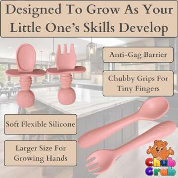 Chub Grub Silicone Baby Feeding Set | Baby Led Weaning Supplies | Suction Plates For Baby | Baby Plates and Bowls | Baby Feeding Essentials Kit