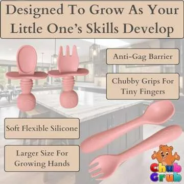 Chub Grub Silicone Baby Feeding Set | Baby Led Weaning Supplies | Suction Plates For Baby | Baby Plates and Bowls | Baby Feeding Essentials Kit