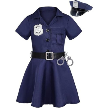 Doxrmuru Girls Police Costume for Kids Age 7-8 Years