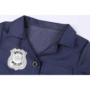 Doxrmuru Girls Police Costume for Kids Age 7-8 Years