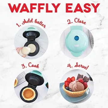 DASH Mini Waffle Bowl Maker for Waffles and Desserts
