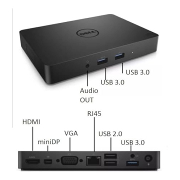 Dell WD15 4K Dock with 130W Adapter for Seamless Connectivity