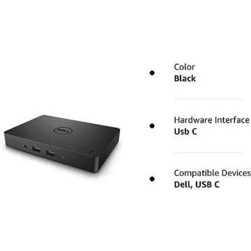 Dell WD15 4K Dock with 130W Adapter for Seamless Connectivity