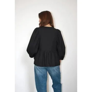 Chic Cioatin Bow Tie Front Blouse for Stylish Women