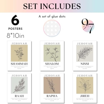 Stylish Christian Wall Art - Hebrew Names of God Prints