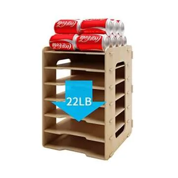 PUNCIA 7Tiers Lengthways Wood Office Paper Organizer for Desk Desktop File Holder Letter Tray Letter A4 Paper Sorter Document Book Magazine Mail Storage Rack Shelf Literature Organizer