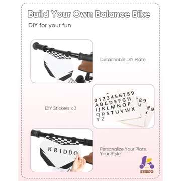 KRIDDO Kids 2-in-1 Tricycle and Balance Bike