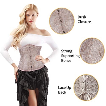 Alivila.Y Vintage Lace Underbust Corset for Women