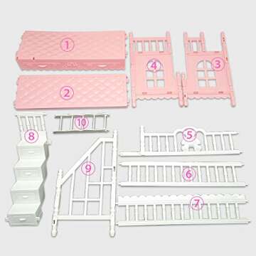 Doll Clothes, Accessories & Bunk Bed for 5.3" Dolls