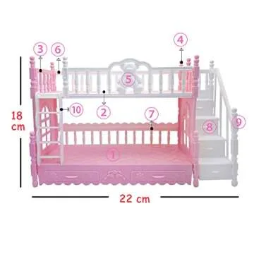 Doll Clothes, Accessories & Bunk Bed for 5.3" Dolls