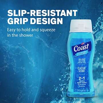 Coast 2-in-1 Hair and Body Wash - Luxurious Cleanse and Hydrate