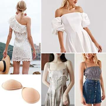 MITALOO Push up Strapless Self Adhesive Plunge Bra Invisible Backless Sticky Bras size C