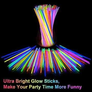 AIVANT Glow Sticks Bulk Party Supplies | 70 PCS 8 Inch Glowsticks with Connectors | Glow in the Dark Light Up Sticks Party Favors Decorations