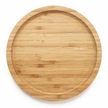 XIMISISE Round Bamboo Tray for Serving and Decor