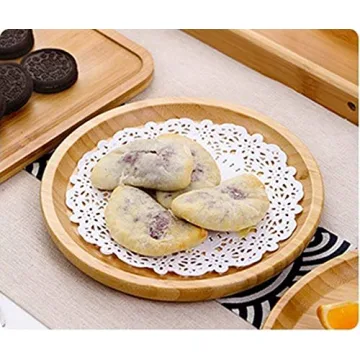 XIMISISE Round Bamboo Tray for Serving and Decor